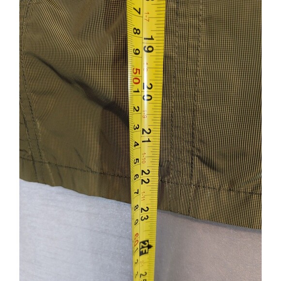 CLAUDIA EV Women's Size MEDIUM Shiny Olive Green Rain Jacket/Coat Windbreaker - Picture 9 of 16